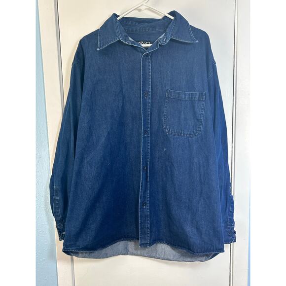 Denim Shacket Chore Shirt Mens XXL Merill & Forbes Heavy Denim Workwear - Picture 1 of 8